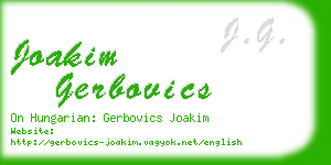 joakim gerbovics business card